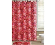 PAPILLON - Tenda da Doccia, in Poliestere, 200 x 180 cm, Motivo Margherite Rosse