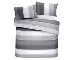 FusionÂ âÂ BetleyÂ âÂ Classic Wide Stripe Copripiumino Matrimoniale, King, Grigio