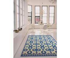 benuta Vintage im Used-Look Swing Blau 120x170 cm | Moderner Teppich für Schlafzimmer und Wohnzimmer Tappeto, Fibra Sintetica, Blu, 120 x 170 cm