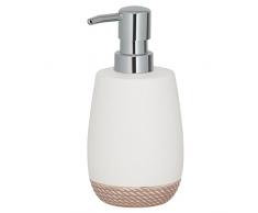 Sealskin Braid Dispenser per Sapone Liquido, Ceramica,, Bianco, 8,3 x 8,3 x 16,5 cm