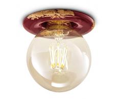 Ferroluce RetrÃ² Faretto a Incasso con E27, Bordeaux