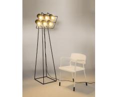 Seletti Lampada In Metallo Da Terra Con 6 Lampade Multilamp Cm.53X51 H.180-Nera