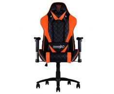 ThunderX3 19305 Sedia, Metallo, Arancione, 85 x 20.5 x 65 cm