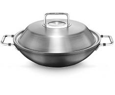 Fissler luno / Wok (4,3 litri, Ã 31 cm) in acciaio inox, con coperchio, rivestimento antiaderente, tutti i tipi di stufa - anche a induzione