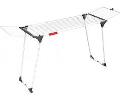Vileda Infinity Stendibiancheria Estensibile, Acciaio, Bianco, 186-257 x 57 x 100 cm