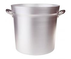 Pentole Agnelli Linea Salsa Pomodoro in Alluminio Pentola Tipo Nord con Due Maniglie in Alluminio, Argento, 36 cm