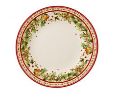 Villeroy & Boch Winter Bakery Delight Piatto Dessert, 21.5 cm, Porcellana, Bianco/Rosso (Motivi Natalizi), Piattino