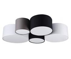 Trio Leuchten Lampada da soffitto, Bianco/Nero/Grigio