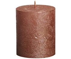 Rustic 103667630380 - Candela a Colonna, di paraffina con Effetto Metallico, Colore: Rame