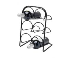 Hahn Scaffale portabottiglie Pisa, 6 bottiglie, colore: Nero lucido