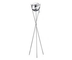 Trio Leuchten 476110106Â Balloon a +, LED Lampada da terra, metallo, 30Â Watts, integrato, cromato, 65Â x 6Â x 180Â cm