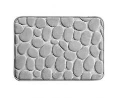 InterDesign Basic Tappeto antiscivolo doccia, Tappetino bagno in plastica ideale per doccia e vasca da bagno, grigio