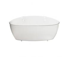 Contenitore Porta spugne Sapone Shampoo Splash con Ventosa Bianco Trasparente