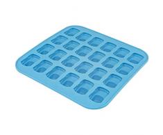 Fairly Odd Novelties Mini Flessibile per Auto, 24 Forme-Stampo per Ghiaccio, cubetti a Forma di Come Regalo in Gomma, Colore: Blu