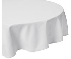 Comptoir du Linge LPR 09001 tovaglia, Rotondo, Poliestere/Cotone, Bianco, Diametro: 230 cm