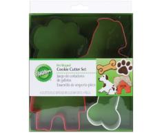 Wilton Set 4 TAGLIAPASTA Bau Bau Metallo COLORATO Set 4 TAGLIAPASTA Bau Bau Metallo COLORATO, Acciaio, Colori Assortiti,