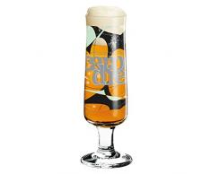 RITZENHOFF Bicchiere da Birra, Cristallo, Cristallo, Schwarz/Grau/WeiÃ/TÃ¼rkis, 5.5 x 5.5 x 21.6 cm