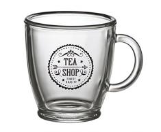 iStyle, Tazza Tea Shop in Vetro, Set di 2 Pezzi (Lingua Italiana Non Garantita)