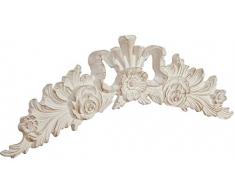Biscottini Sopraporta Fregio Mensola Decoro Decori da Parete in Legno Finitura bianco Anticato L 73 x PR 4 x H 26 cm Made in Italy