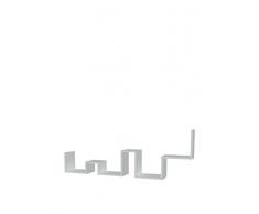 Homemania Mensola Ladder, Legno, Bianco, 154,6x20x53,2 cm