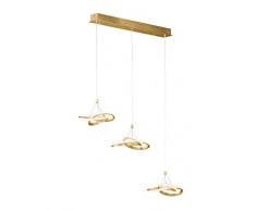 WOFI - Lampada a sospensione, per interni, in plastica, 39 W, colore: Oro