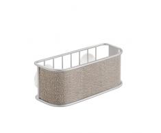 InterDesign Twillo Portaspugne | Cestino pensile ideale per spugne, pagliette e molto altro | Porta spugne cucina con ventose | Metallo argento