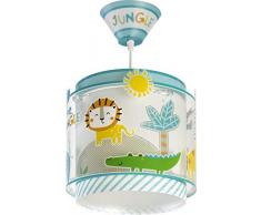 Dalber - Lampada da soffitto E-27, Giungla, Multicolore, 26 x 26 x 25