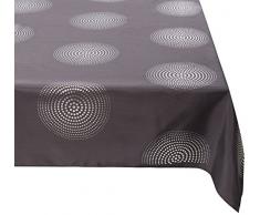 Douceur d interno Tovaglia rettangolo Atomo poliestere antracite 150Â x 300Â cm