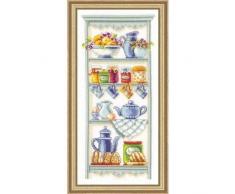 Vervaco PN-0021710 - Kit per Ricamo, con Schema numerato, Soggetto: mensola della Cucina