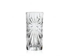RCR Oasis, calici Flute da Champagne in Cristallo, Vetro, Trasparente, 7.6 x 7.6 x 19 cm