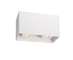 Lucide BODI 09101/02/31 - Plafoniera rettangolare, per 2 lampadine GU10, colore bianco