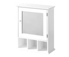 Premier Housewares 2401451 Armadietto con Specchio, in Legno Bianco