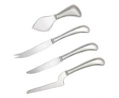 Sambonet 52550C91 Set Posate per Formaggi, 4 Pezzi, Collezione Living, Inox
