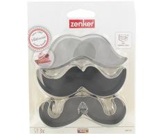 Zenker 44819 - Set di 3 Bavaglini, tagliapasta in Acciaio Inox, 4 x 10,5 cm, Colore: Argento