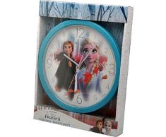 Disney Frozen - Orologio da Parete per caminetto, Decorazione della casa, Unisex, per Adulti, Multicolore (Multicolore), Unico