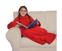 Innoliving Caldo Relax Small Coperta, Pile, Rosso, 110 x 150 cm