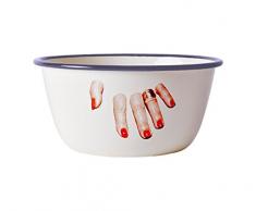 Ciotola in Metallo Smaltato Toiletpaper Ø Cm.17 H.8 - Dita