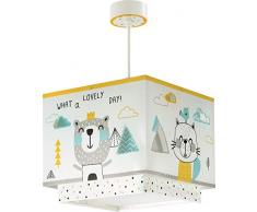 Dalber Hello Little lampada bambini ciondolo, multicolore, led no incluida, plastica