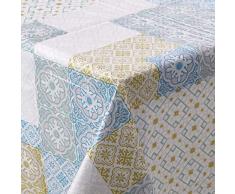 CALITEX - Tovaglia in Tela Cerata Mirano, 140 x 200 cm, Colore: Blu