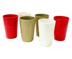 Mojito Design Linea Bicchieri Cocktail 35 Natale, Multicolore, 7.8x7.8x11.5 cm, 6 unitÃ 