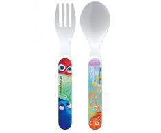 BBS Finding DoryÂ âÂ Set Posate 2Â Pezzi Coltello e forchetta, Plastica, 18,5Â x 8,5Â x 1Â cm, Multicolore