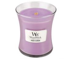 Woodwick 1 pezzi freschi fiori Candela profumata in mezzo bicchiere, Violet