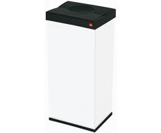 Hailo 6404-96 Pattumiera grande 60 L con coperchio basculante, colore: Bianco