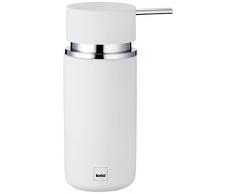 kela 20420 Dispenser per Sapone in Ceramica per, Diametro 6,5 cm, 300 ml, 6,50 x 6, 50 x 16,50 cm, Bianco