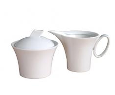 Creatable 13571 - Lattiera e zuccheriera Wing Ensemble, Colore: Bianco (Confezione da 2)