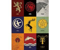Game of Thrones sigilli Tela Stampa 60 x 80 cm