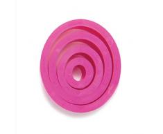 Decora Set Tagliapasta Ovale, Plastica, Fucsia, 1.5/3.5/5.5/8 x 2.2 cm, 4 Pezzi