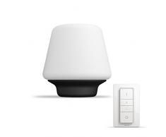 Philips Lighting Hue White Ambiance Wellness Lampada da Tavolo LED Smart, Attacco E27, 15 W, Lampadina e Telecomando Dimmer Switch Inclusi