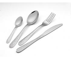 Eme Posaterie Arabesque - Set di Posate da Tavola in Acciaio Inox 18/10, per 6 Persone, 24 Pezzi