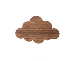 ferm living Cloud - Lampada da parete in legno di quercia affumicato, 6 W, 25 x 40 x 6,5 cm, colore: marrone